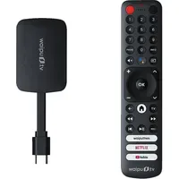 Waipu.tv 4K Stick + Fernbedienung Streaming Stick, Schwarz