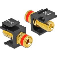 DeLock Keystone Modul Polklemme > Gewindebuchse rot / schwarz