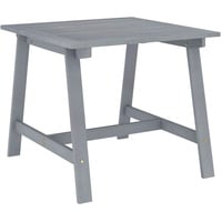 VidaXL Garten-Esstisch Grau 88x88x74 cm Akazie Massivholz