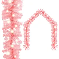 VidaXL Weihnachtsgirlande mit LED 5 m Rosa