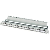 Telegärtner J02024A0007 Durchfhrungspanel Kat.6+, 1HE, 48 Port lichtgrau