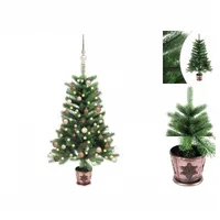 VidaXL Künstlicher Weihnachtsbaum mit LEDs & Kugeln 90 cm