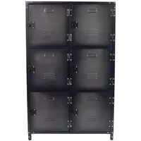 Rikta Vintage-Metallschrank 6-türig (H x B x T) 120