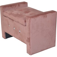 INOSIGN Sitztruhe 75x52x45 cm Polyester rosa (altrosa), Aufbewahrung Ordnung