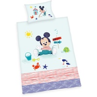Herding Disney's Mickey Mouse Bettwäsche-Set, Flanell Baumwolle, Mehrfarbig, 40