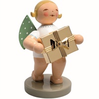 Wendt & Kühn Gratulant, Engel mit Geschenk vergoldet No.