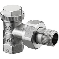 OVENTROP Combi 3 Heizkörper-Verschraubung DN 10, Eck, Rotguss/Messing vernickelt