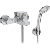 Ideal Standard Badearmatur Ceraplan Chrom Aufputz mit Handbrause-Set