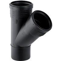 Geberit 390232141 Silent-PP Abzweig mit Muffen, DN 50/50, 45Grad,