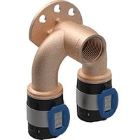 Geberit FlowFit Doppelanschlusswinkel 90 bleifreier Rotguss (CuSn4Zn2PS), d 20mm,