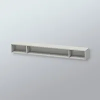 Duravit L-Cube 100x14cm, betongr ma, 3 Fäch., hor