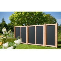 Kiehn-Holz Dichtzaun Set 3-tlg. 4,86 x 1,8 m natur