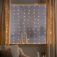 Konstsmide LED-Lichtervorhang »Weihnachtsdeko«, 120 bernsteinfarbene Dioden, farblos