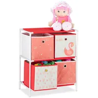 Relaxdays Kinderregal Schwan 53 x 62 x 30 cm