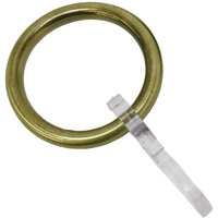 GARDINIA Gardinenringe mit Faltenlegehaken, Metall Messing-antik für Ø 20