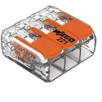 WAGO Compact-Verbindungsklemme bis 4 mm2 3-Leiter 50 St. 221-413
