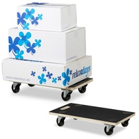 Relaxdays 2 x Transportroller mit Bremse 400 kg