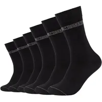 Mustang Socken (6 Paar), weicher und elastischer Komfortbund schwarz