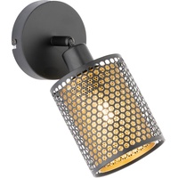 WOFI Wandleuchte schwarz gold Wandlampe schwarz gold Wandleuchte innen