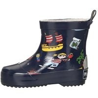 Playshoes Gummistiefel wasserdicht, Blickfang durch Design blau