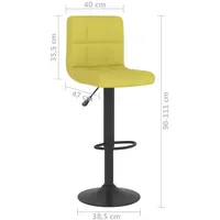 VidaXL Barhocker Grün Stoff