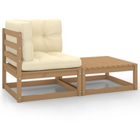 VidaXL Garten-Lounge-Set 2-tlg. honigbraun Kiefer