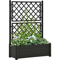 VidaXL Pflanzkübel mit Spalier 100x43x142 cm PP Anthrazit