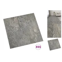 VidaXL PVC-Fliesen Selbstklebend 55 Stk. 5,11 m2 Grau