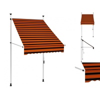 VidaXL Einziehbare Markise Handbetrieben 100 cm Orange und Braun