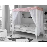 TICAA Himmelbett Lino 4-tlg rosa