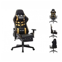 VidaXL Gaming-Stuhl mit Fußstütze Schwarz und Golden Kunstleder