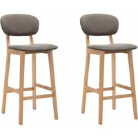 VidaXL Barhocker 2 Stk. Taupe Stoff