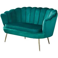 SalesFever Muschel-Sofa - Samt grün