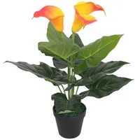VidaXL Künstliche Calla-Lilie mit Topf 45 cm Rot und