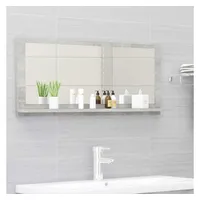 VidaXL Badspiegel Betongrau 90x10,5x37 cm Holzwerkstoff