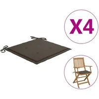 VidaXL Gartenstuhl-Kissen 4 Stk. Taupe 40x40x3 cm Oxford-Gewebe