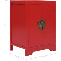 VidaXL Nachtschrank 38 x 28 x 52 cm Rot