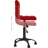 VidaXL Bürostuhl Drehbar Weinrot Samt