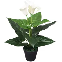 VidaXL Künstliche Calla-Lilie mit Topf 45 cm Weiß