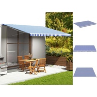 VidaXL Markisenbespannung 5 x 3,5 m blau und weiß