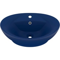 VidaXL Luxus-Waschbecken Überlauf Matt Dunkelblau 58,5x39cm Keramik