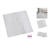 VidaXL PVC-Fliesen Selbstklebend 55 Stk. 5,11 m2 Hellgrau