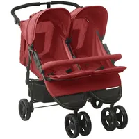 VidaXL Geschwisterwagen rot 10245
