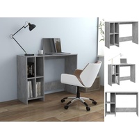VidaXL Computertisch Betongrau 102,5x35x75 cm Holzwerkstoff