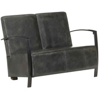 VidaXL 2-Sitzer-Sofa Grau Echtleder