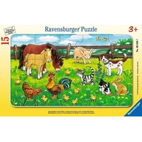Ravensburger Rahmenpuzzle Bauernhoftiere auf der Wiese (06046)
