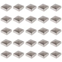 Baumarktplus 25x Pfostenkappe Edelstahl 91 mm Pyramide Abdeckkappe für