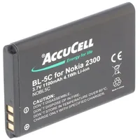 AccuCell Akku passend für Nokia 3100, BL-5C, 1100mAh
