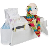 Relaxdays Betttasche Hochbett, 8 Fächer, Baby-& Pflegebett, Filz Bett