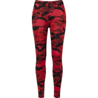 URBAN CLASSICS Ladies Camo Leggings in Rot,